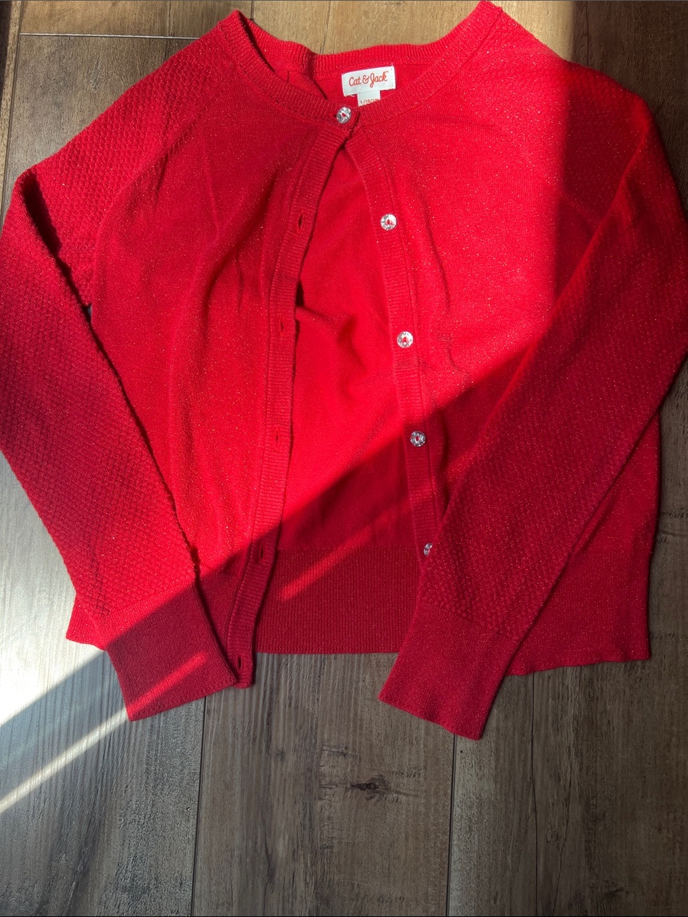 Cat & Jack Red Button Cardigan Sweater